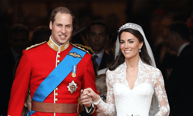 Kate & Prince William on their wedding